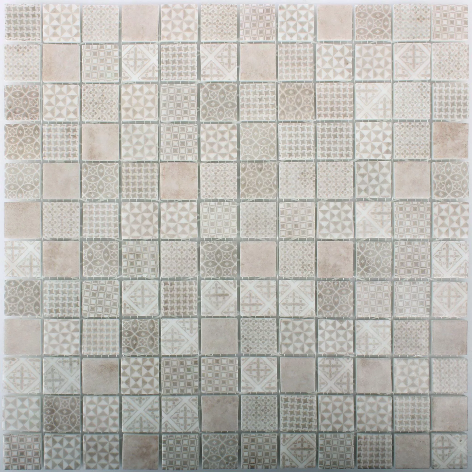 Vzorek Skleněná Mozaika Dlaždice Malard Béžová