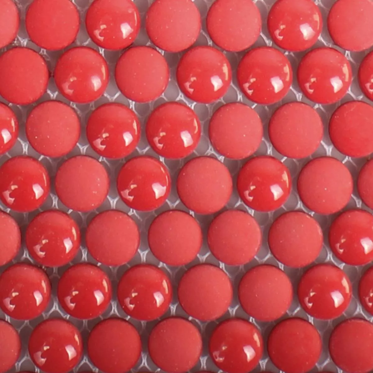 Vzorek Skleněná Mozaika Dlaždice Bonbon Zaoblený Eco Červená