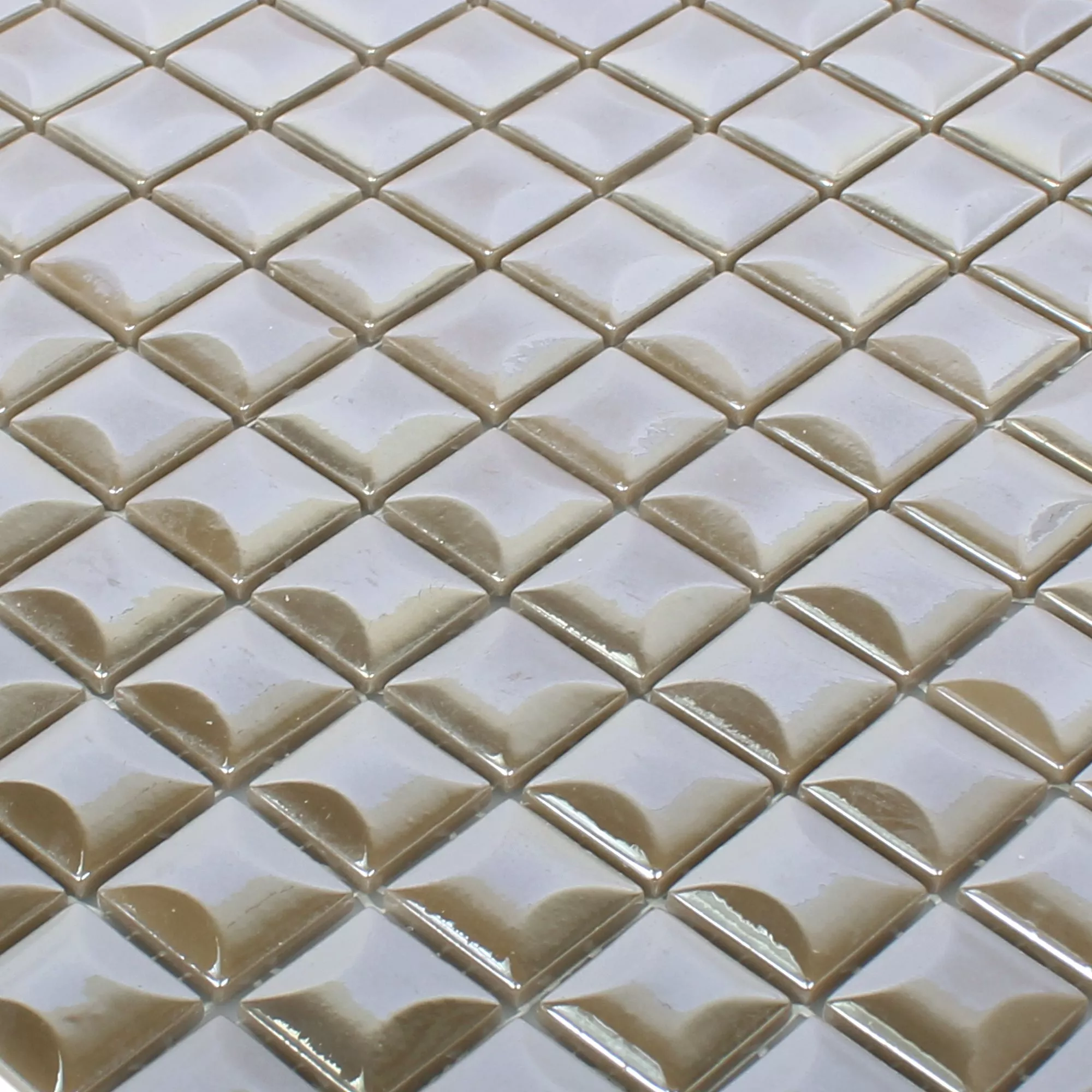 Skleněná Mozaika Dlaždice Monrovia Coffee 3D Metallic