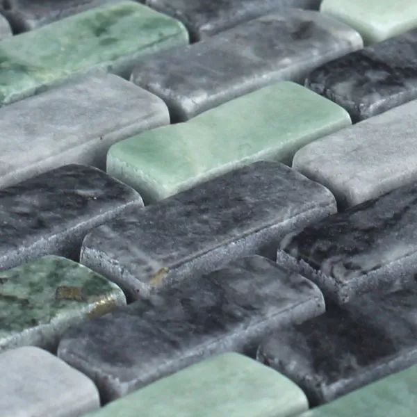 Vzorek Mozaiková Dlaždice Mramor Gironde Jade Černá Zelená