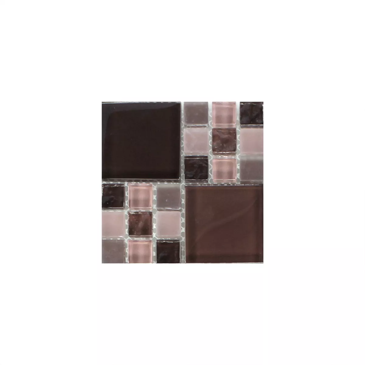 Vzorek Mozaiková Dlaždice Sklo Bordeaux Mix