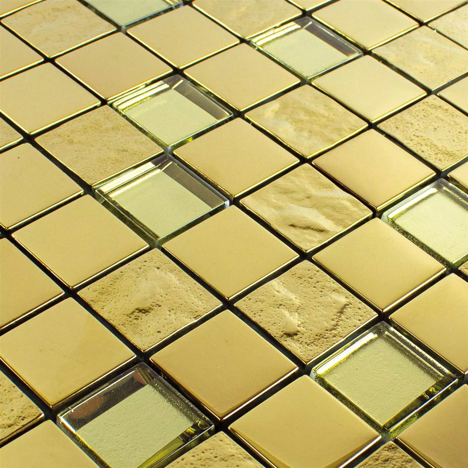 Vzorek Skleněná Mozaika Dlaždice Midland Zlatá