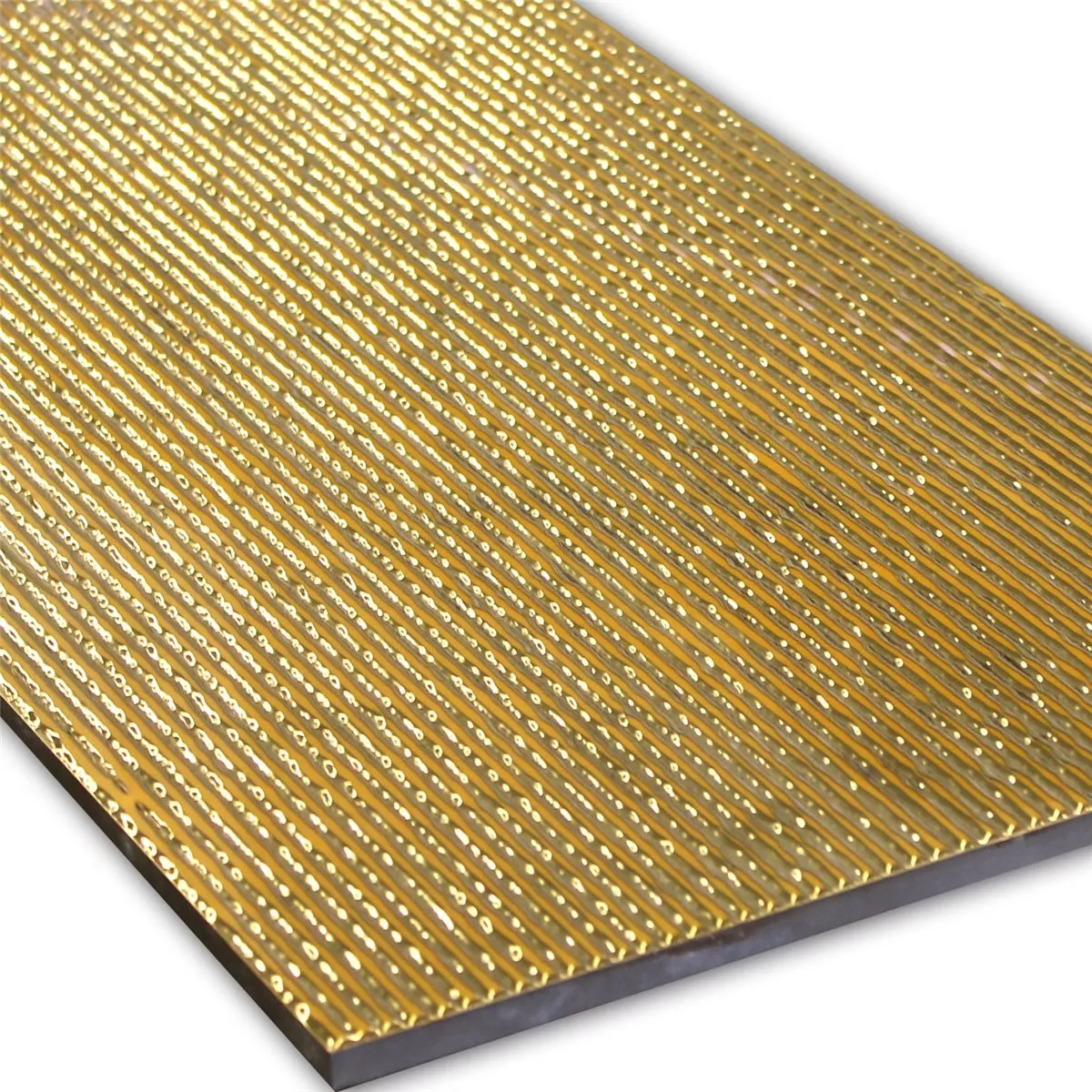 Nástěnný Dekor Dlaždice Zlatá 30x60cm
