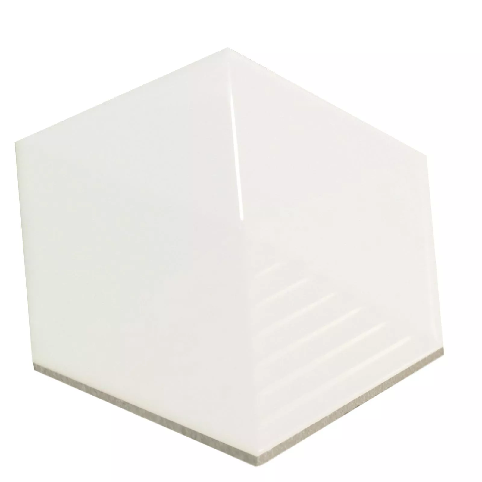Vzorek Nástěnné Obklady Rockford 3D Šestiúhelník 12,4x10,7cm Bílá
