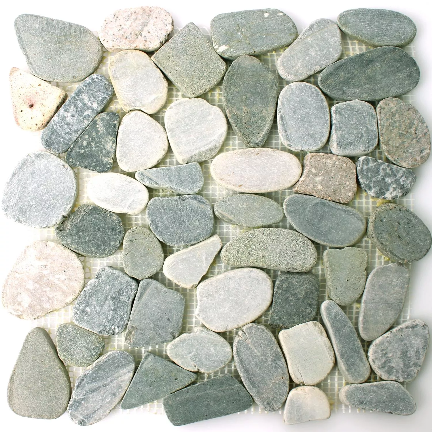 Vzorek Říční Oblázky Mozaika Z Přírodního Kamene Řezané Kos