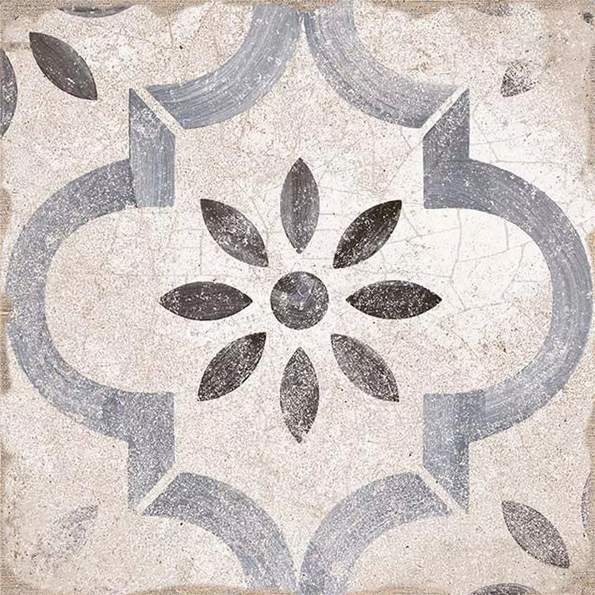 Kameniny S Porcelánovou Povrchovou Úpravou Dlaždice Allora Dekor Modrá 22,5 x 22,5cm