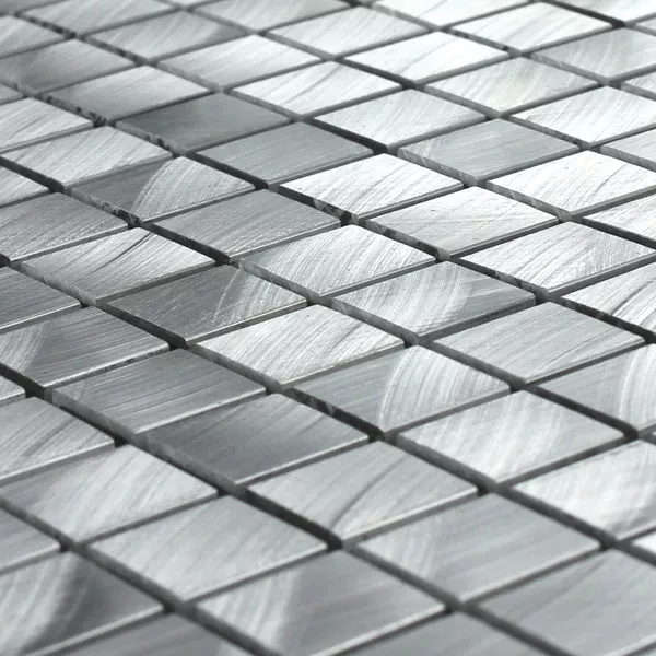 Mozaiková Dlaždice Hliník Mono Stříbrná 15x15x8mm