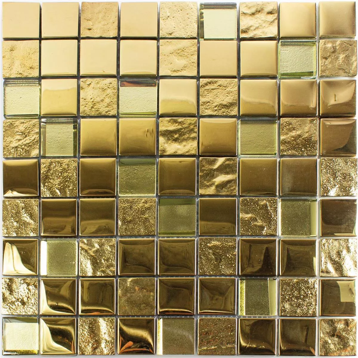 Skleněná Mozaika Dlaždice Midland Zlatá