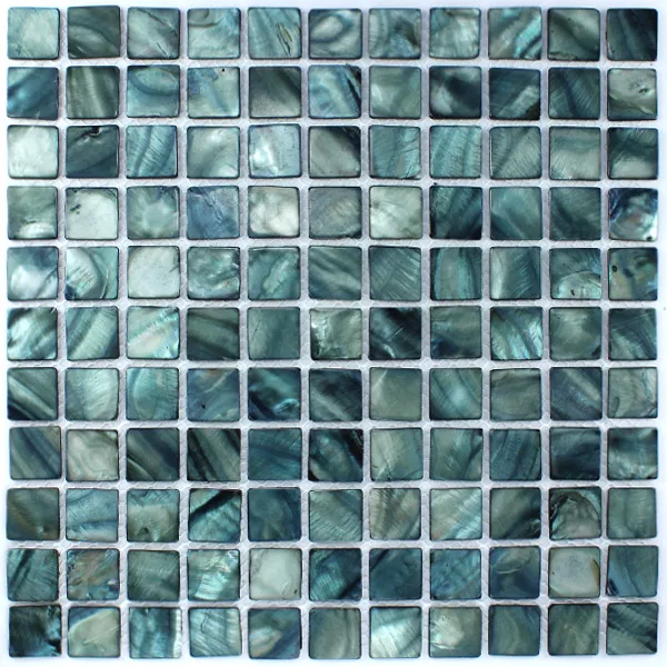 Vzorek Mozaiková Dlaždice Sklo Perleťový Efekt  Zelená