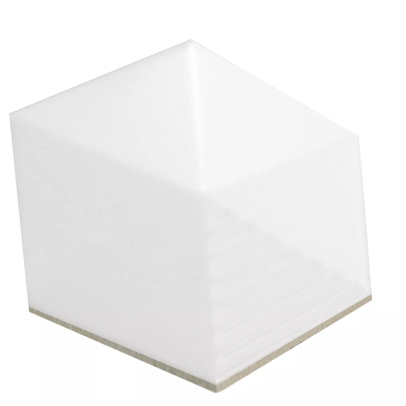 Vzorek Nástěnné Obklady Rockford 3D Šestiúhelník 12,4x10,7cm Bílá Matný