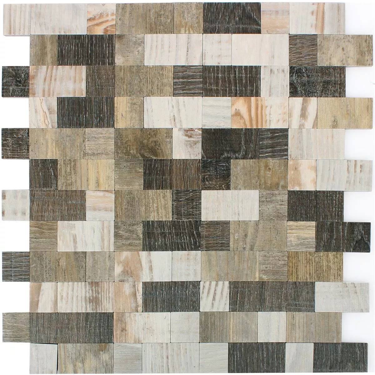 Vzorek Mozaiková Dlaždice Samolepicí Dřevěný Vzhled Arkansas Hnědá Béžová