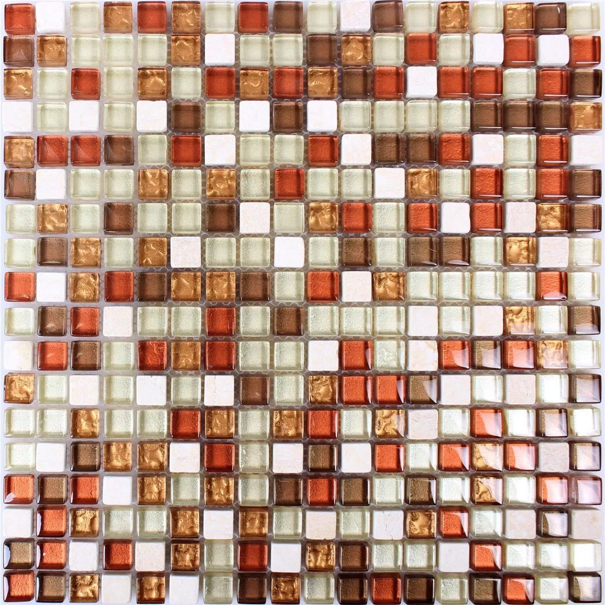 Vzorek Skleněná Mozaika Dlaždice Z Přírodního Kamene Gorby Červená Hnědá Béžová