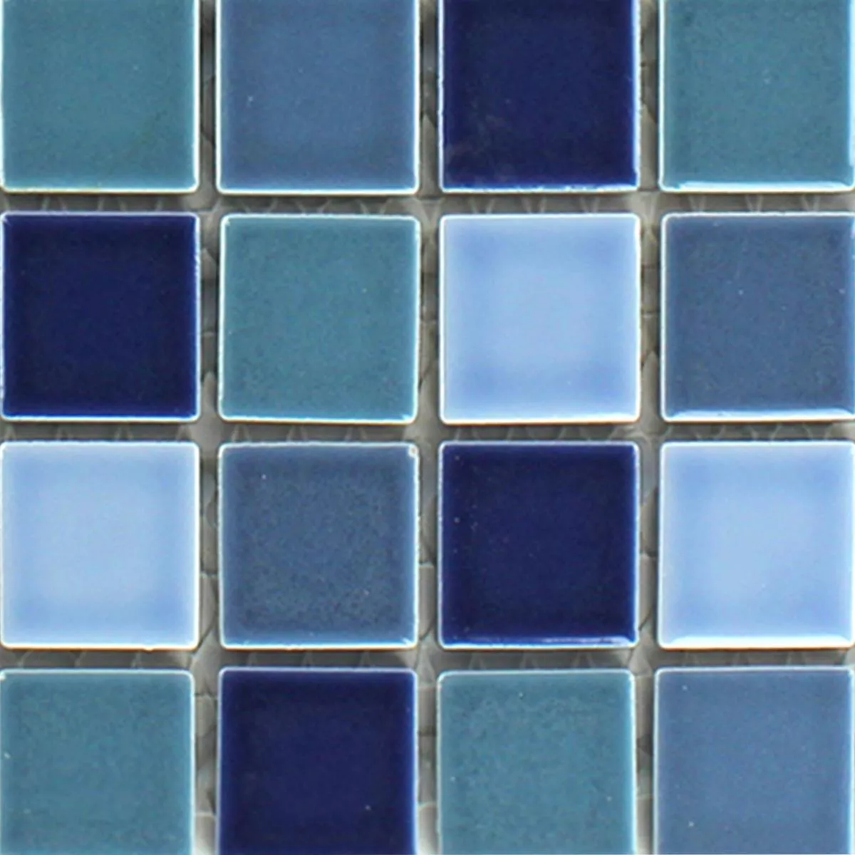 Vzorek Mozaiková Dlaždice Keramika Bodaway Modrá Mix Lesklá
