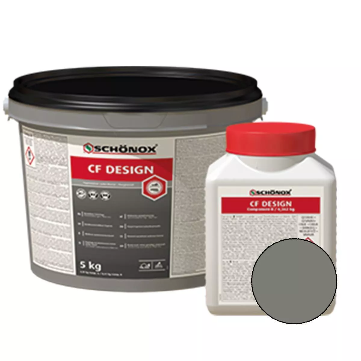 Spárovací hmota Schönox CF Design Epoxy Resin Colorfuge Grey 2,5 kg  Spárovací hmota Schönox CF Design Epoxy Resin Colorfuge Grey 2,5 kg