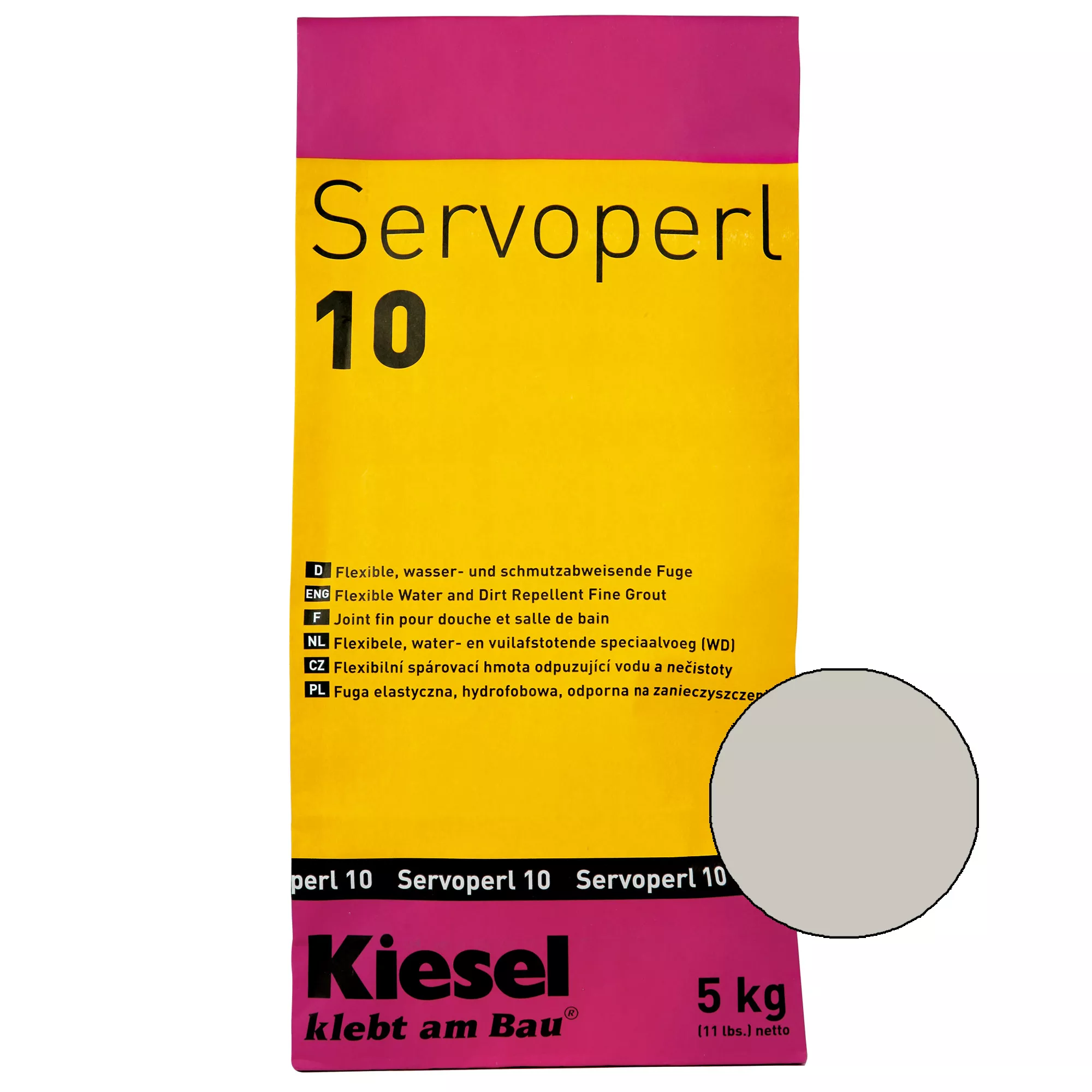 Kiesel Servoperl 10 - Pružný Cementový Spoj (5KG Stříbrošedý)