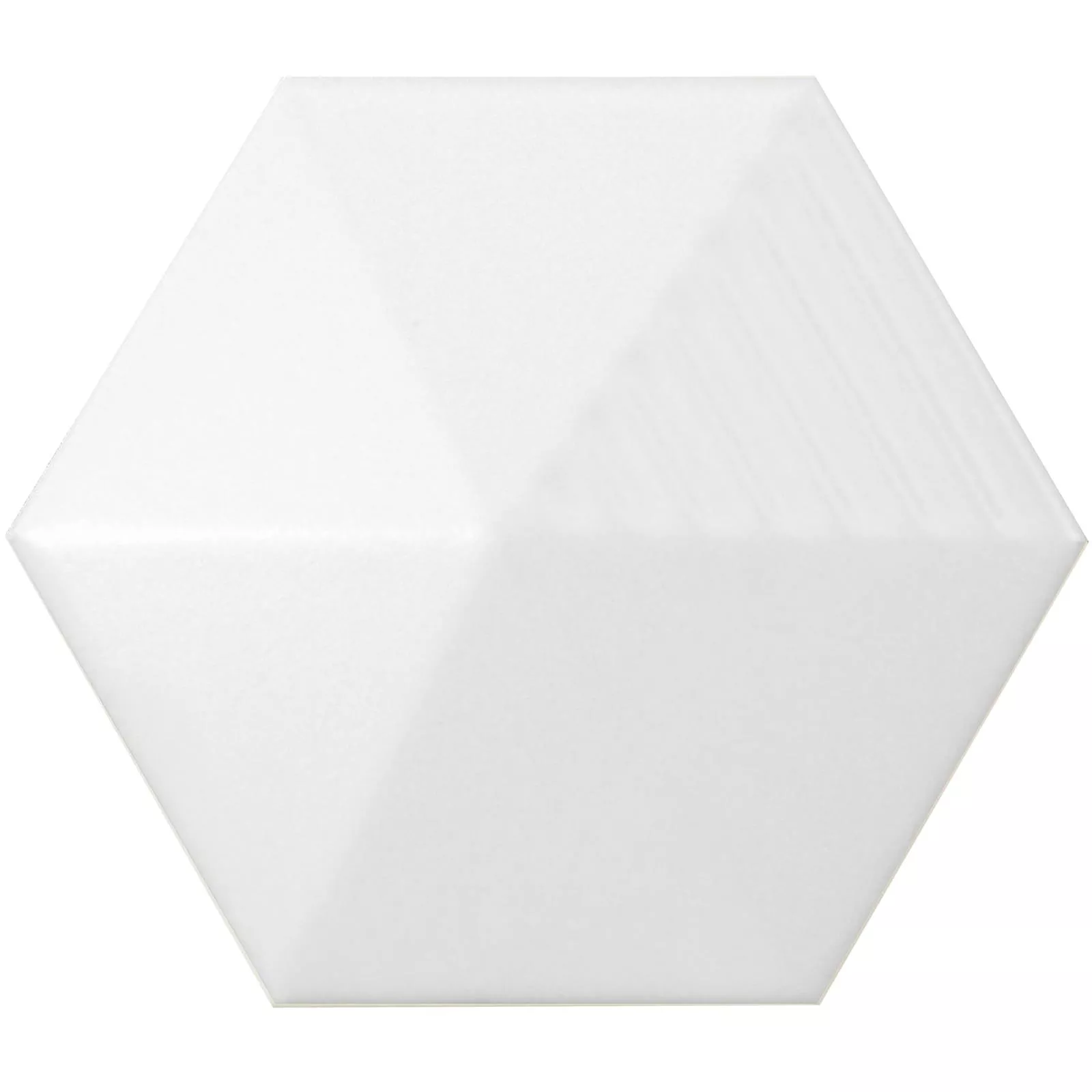 Nástěnné Obklady Rockford 3D Šestiúhelník 12,4x10,7cm Bílá Matný