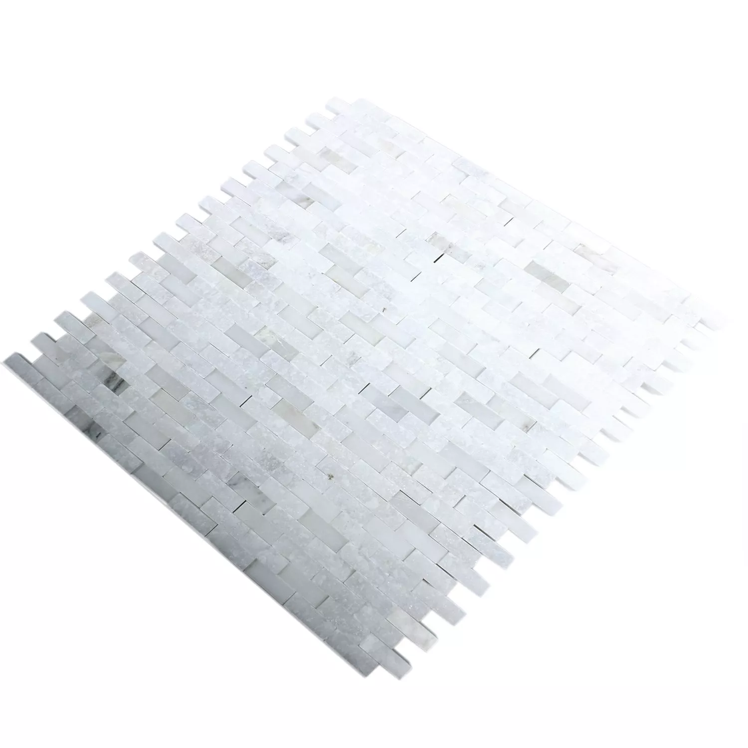 Vzorek Mozaiková Dlaždice Mramor Sirocco Bílá 3D