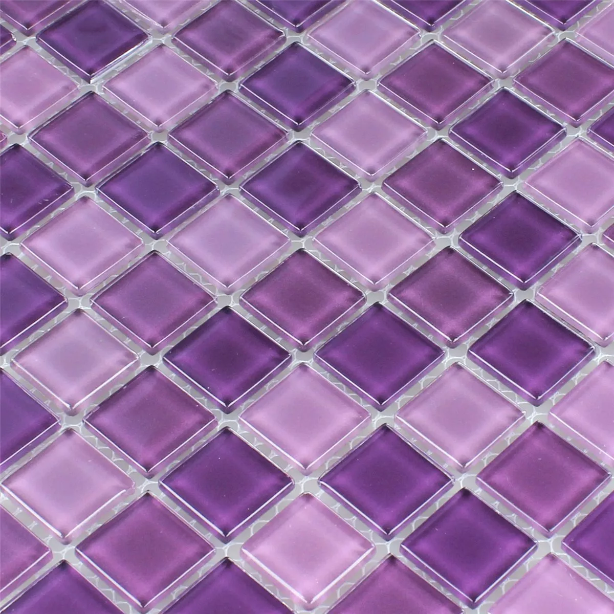 Vzorek Skleněná Mozaika Dlaždice Lila Mix 
