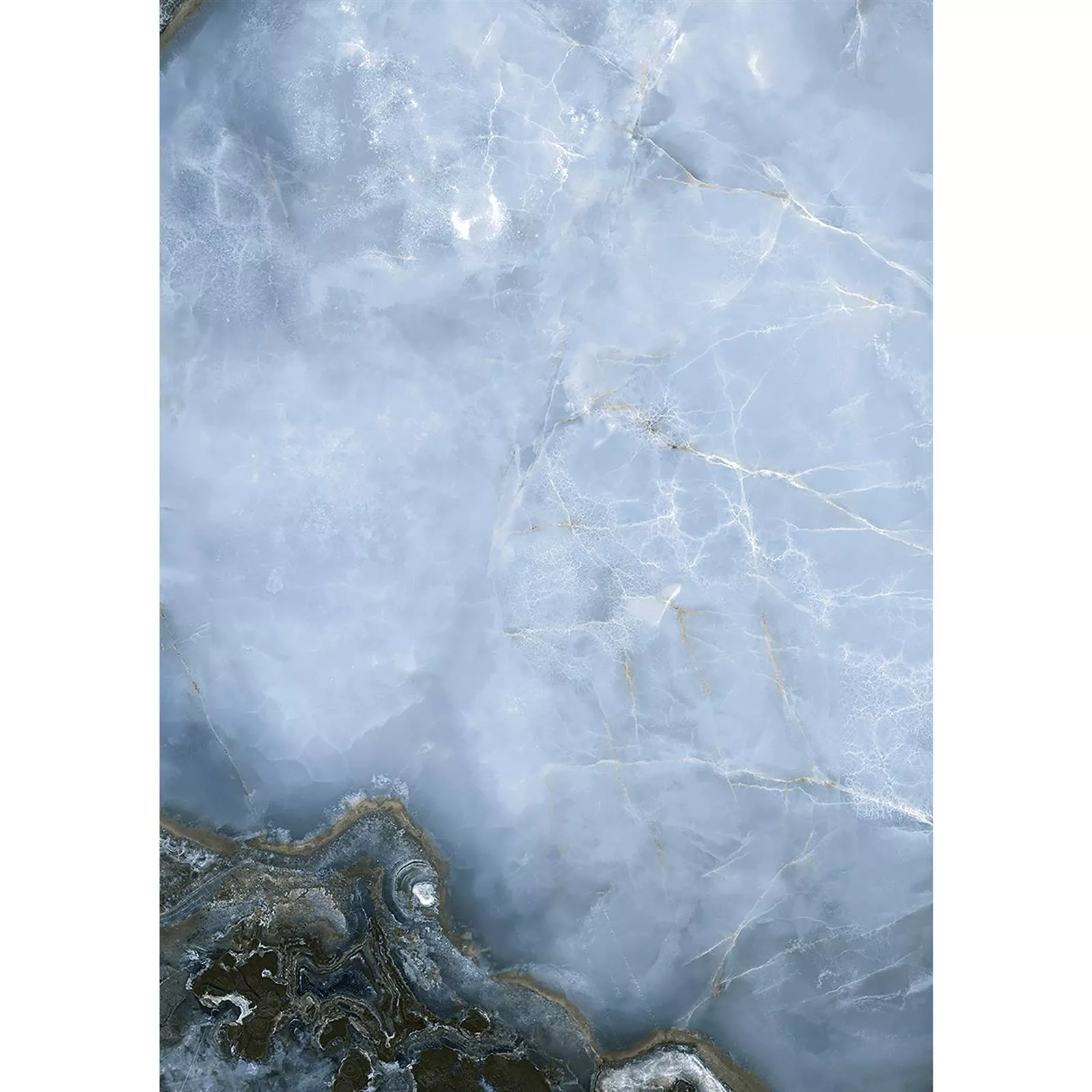 Podlahová Dlaždice Naftalin Leštěná Černá Modrá 60x120cm