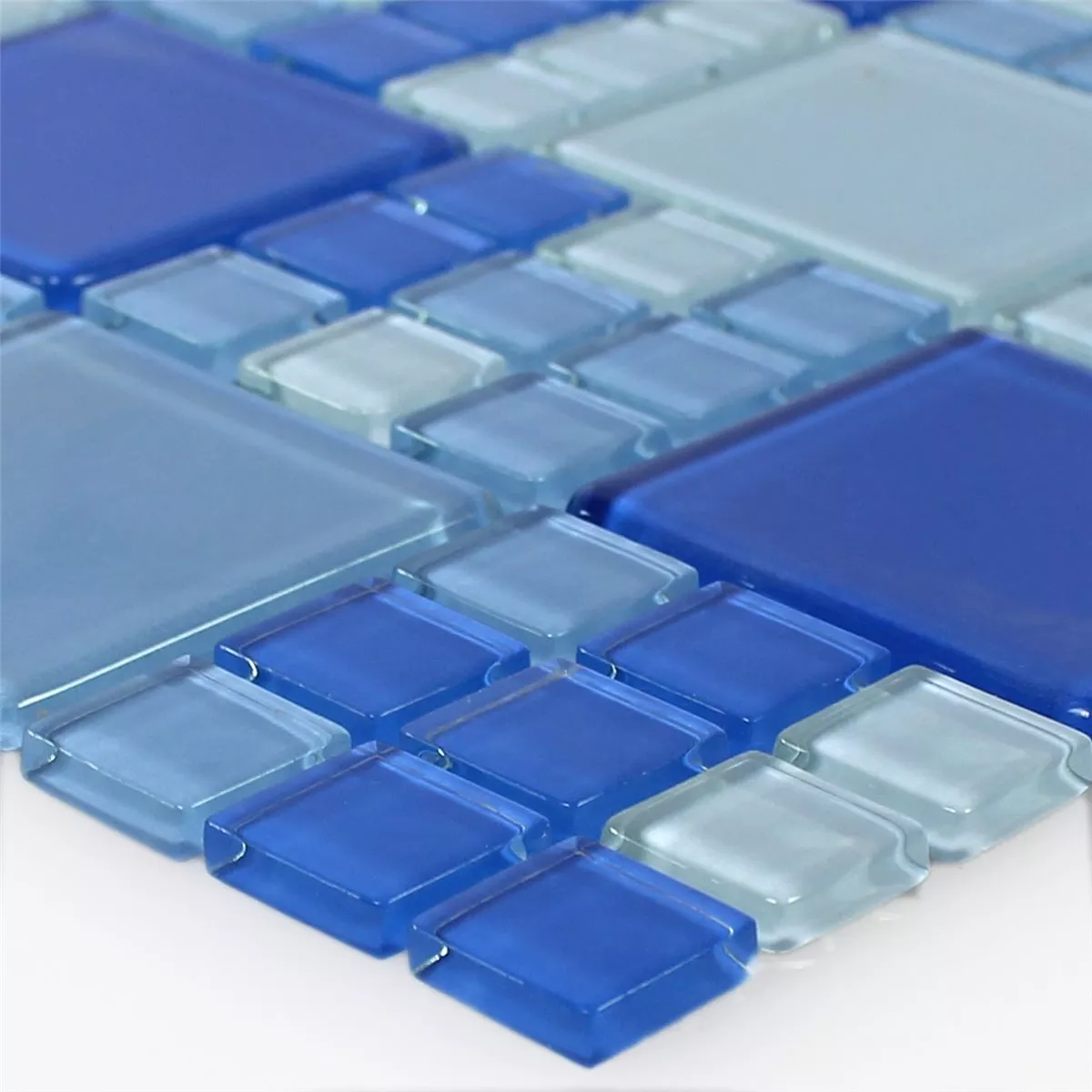 Skleněná Mozaika Dlaždice Světle Modrá Mix