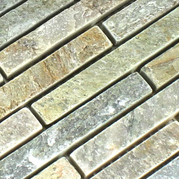 Vzorek Mozaiková Dlaždice Přírodní Kámen Křemenec Béžová Mix Sticks