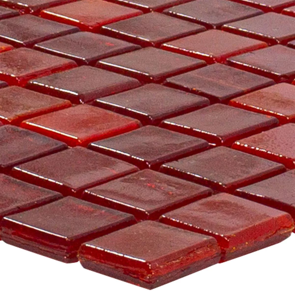 Skleněná Mozaika Dlaždice Vera Červená Mix