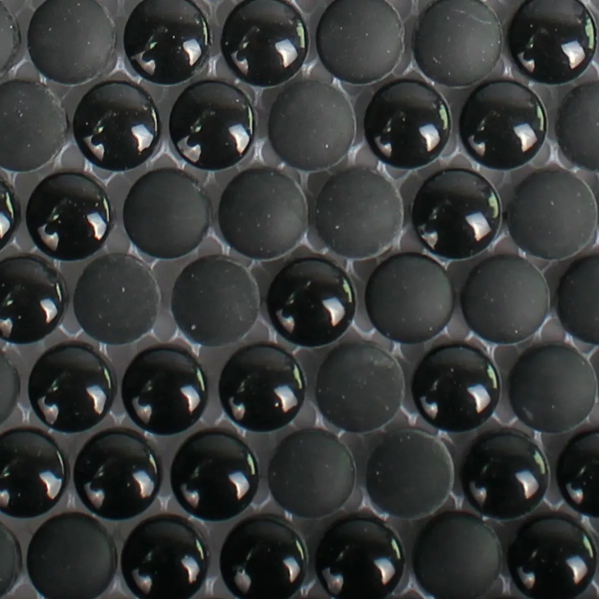 Vzorek Skleněná Mozaika Dlaždice Bonbon Zaoblený Eco Černá
