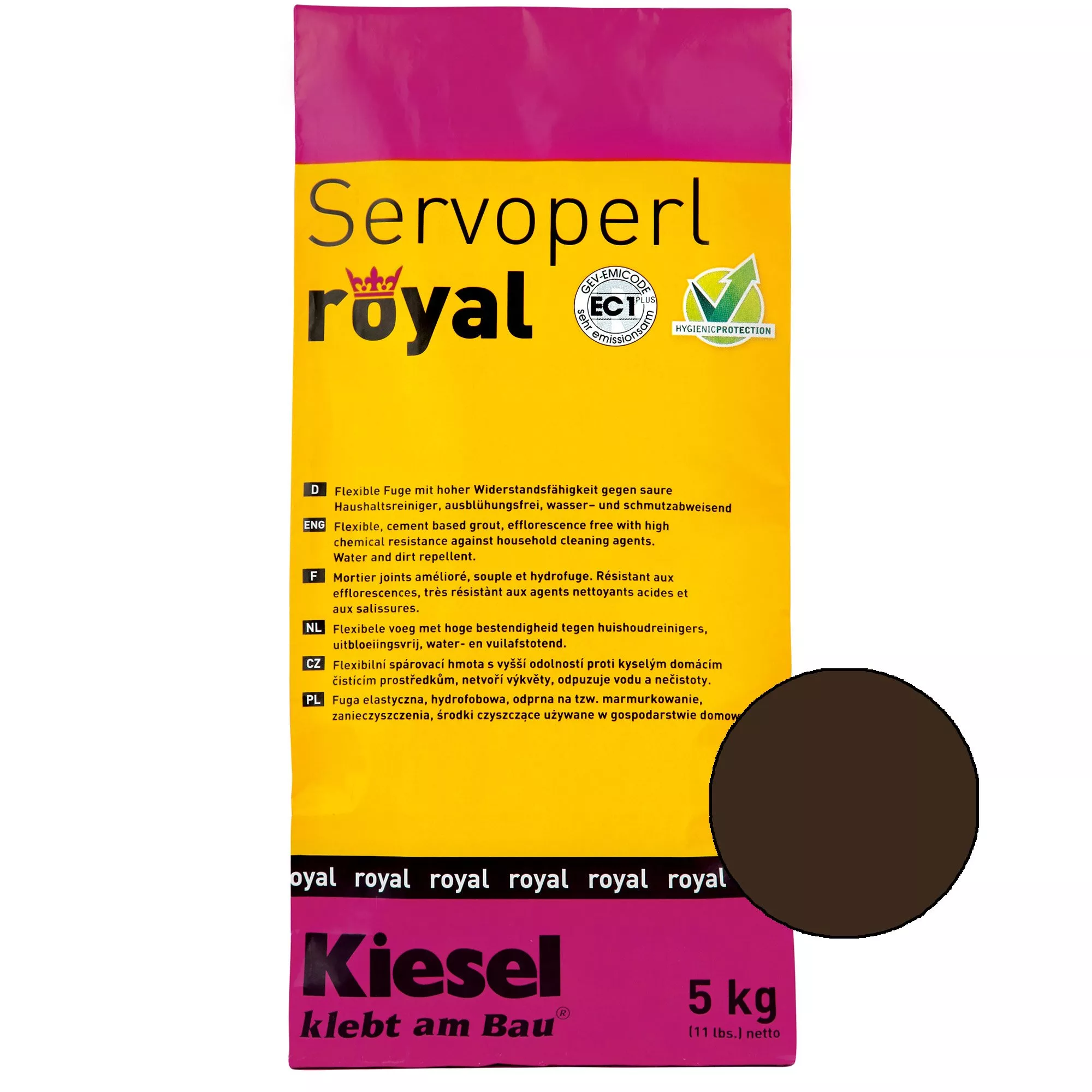 Kiesel Servoperl Royal - Pružný, Vodoodpudivý A Odpuzující Spoj (káva O Hmotnosti 5 Kg)