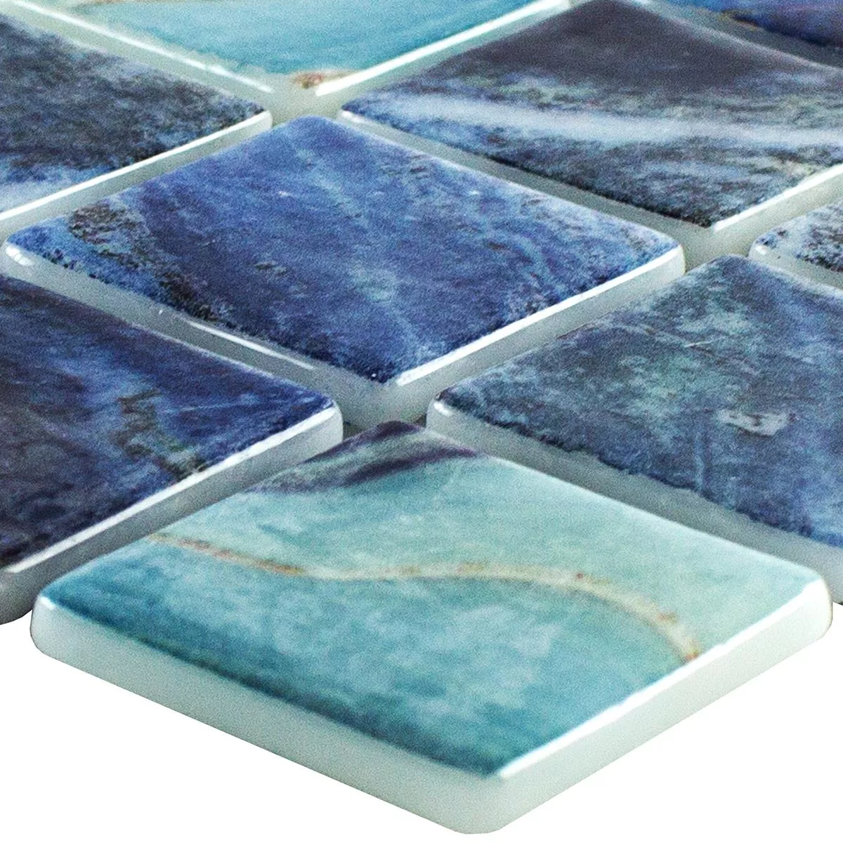 Vzorek Skleněná Mozaika Do Bazénů Baltic Modrá Tyrkysový