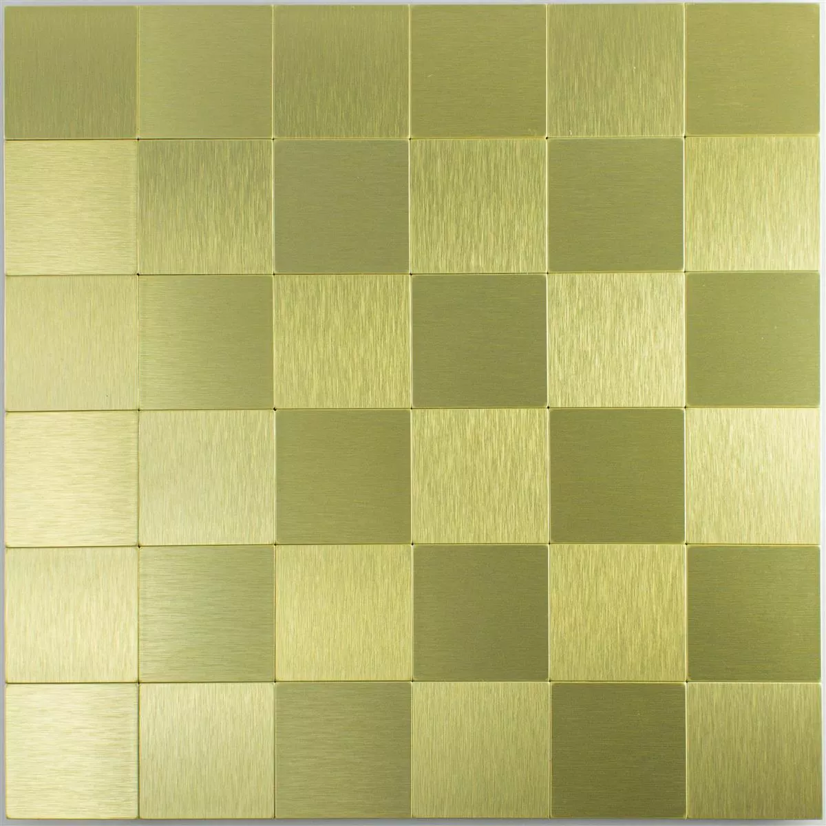 Mozaiková Dlaždice Kov Samolepicí Vryburg Zlatá Čtverec 48