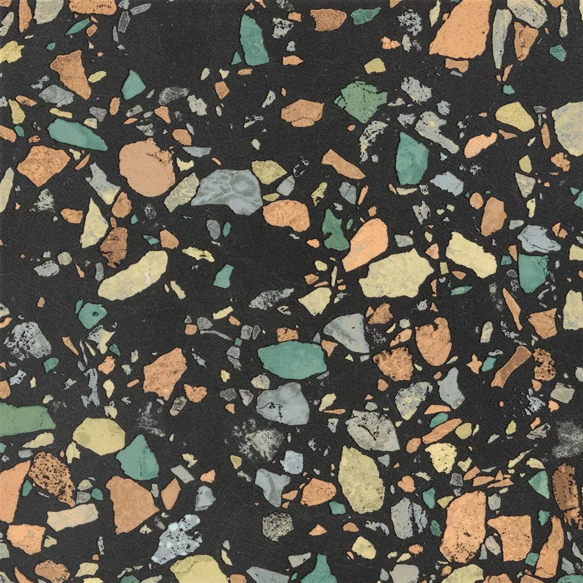 Podlahové Dlaždice Liberty Pestrobarevná Černá 18,5x18,5cm