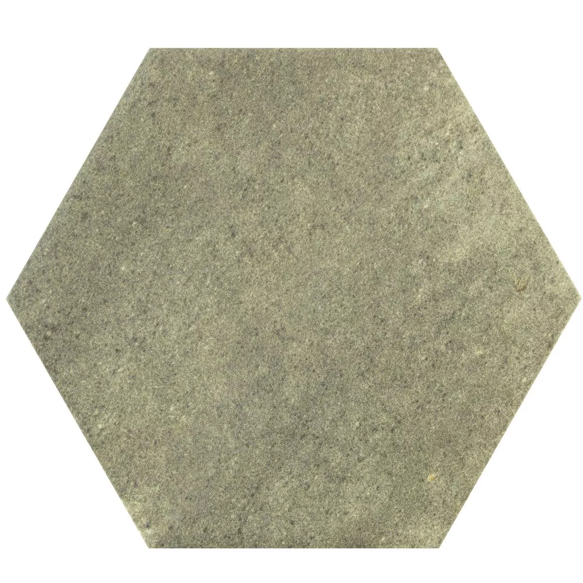 Vzorek Podlahové Dlaždice Arosa Matný Šestiúhelník Olivově Zelená 17,3x15cm
