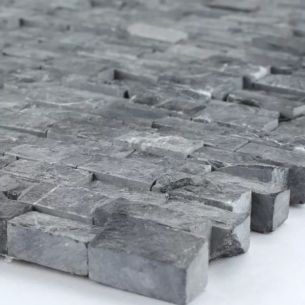 Mozaiková Dlaždice Mramor Obkladové Desky Brickstones Černá