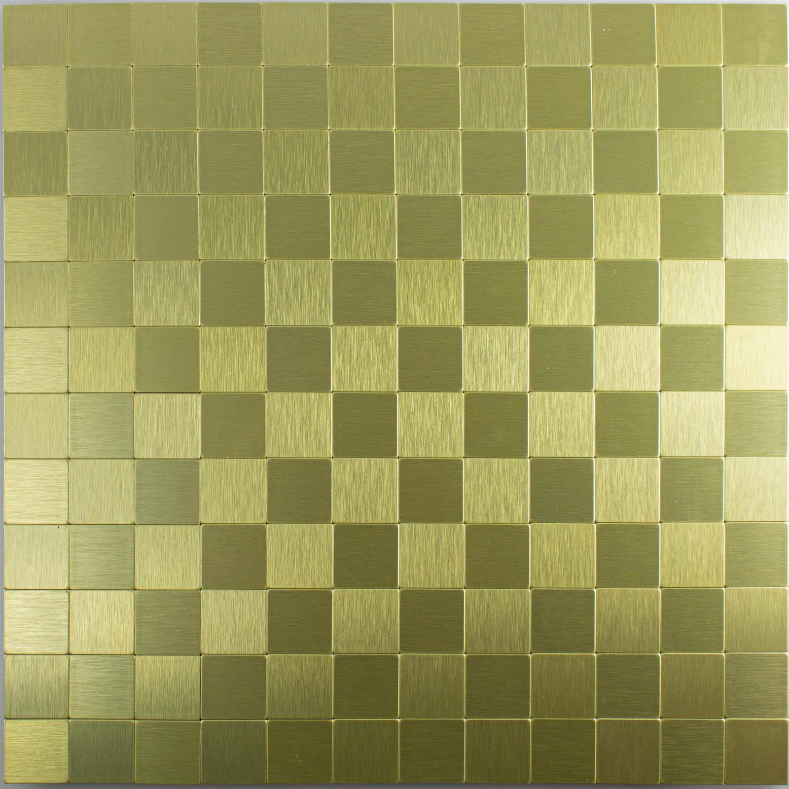 Mozaiková Dlaždice Kov Samolepicí Vryburg Zlatá Čtverec 23