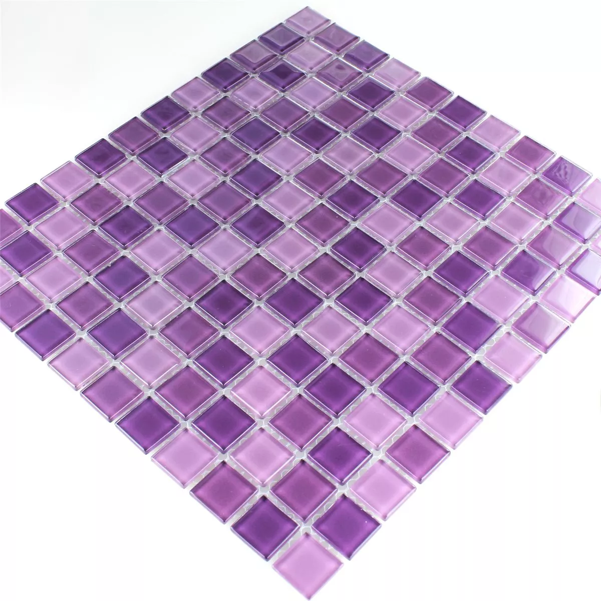 Skleněná Mozaika Dlaždice Lila Mix 25x25x4mm