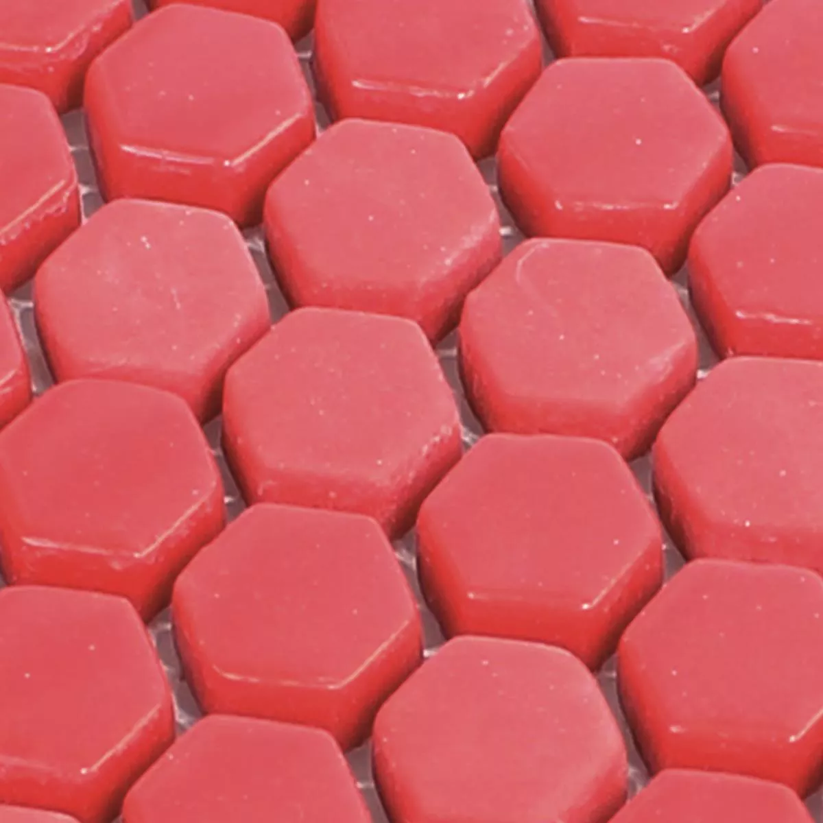 Vzorek Skleněná Mozaika Dlaždice Brockway Šestiúhelník Eco Červená