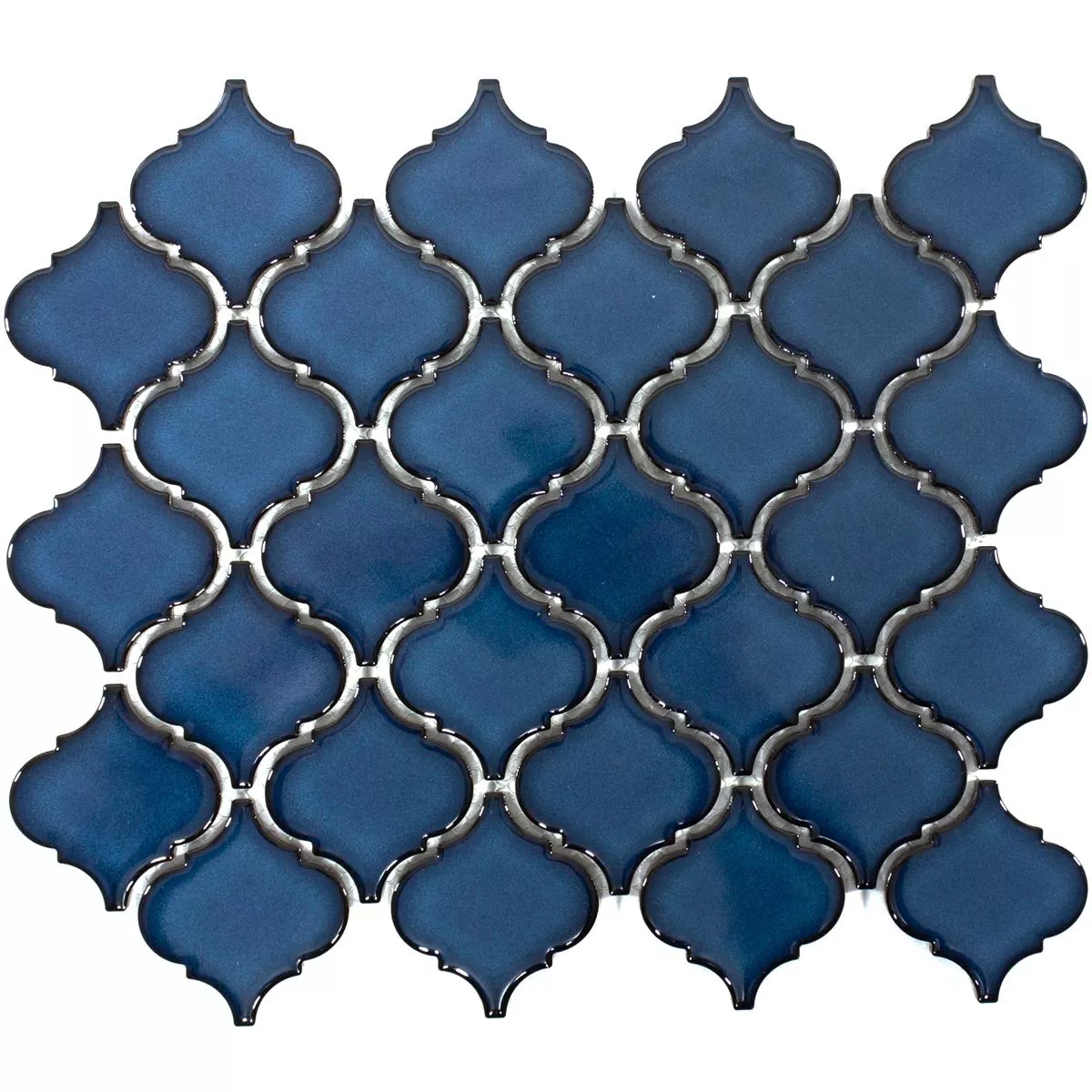 Vzorek Keramika Mozaikové Dlaždice Asmara Arabesque Modrá
