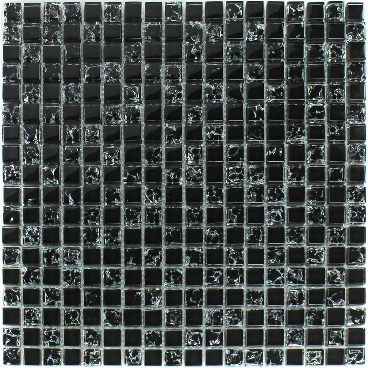 Skleněná Mozaika Tokio Černá Efekt