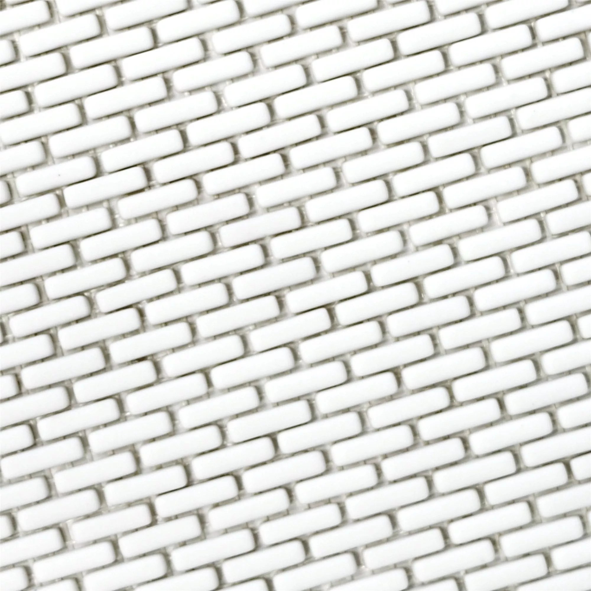 Vzorek Skleněná Mozaika Dlaždice Kassandra Bílá Brick Matný
