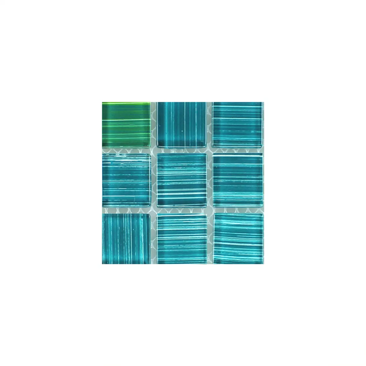 Vzorek Skleněná Mozaika Dlaždice Pruhovaný Zelená Mix