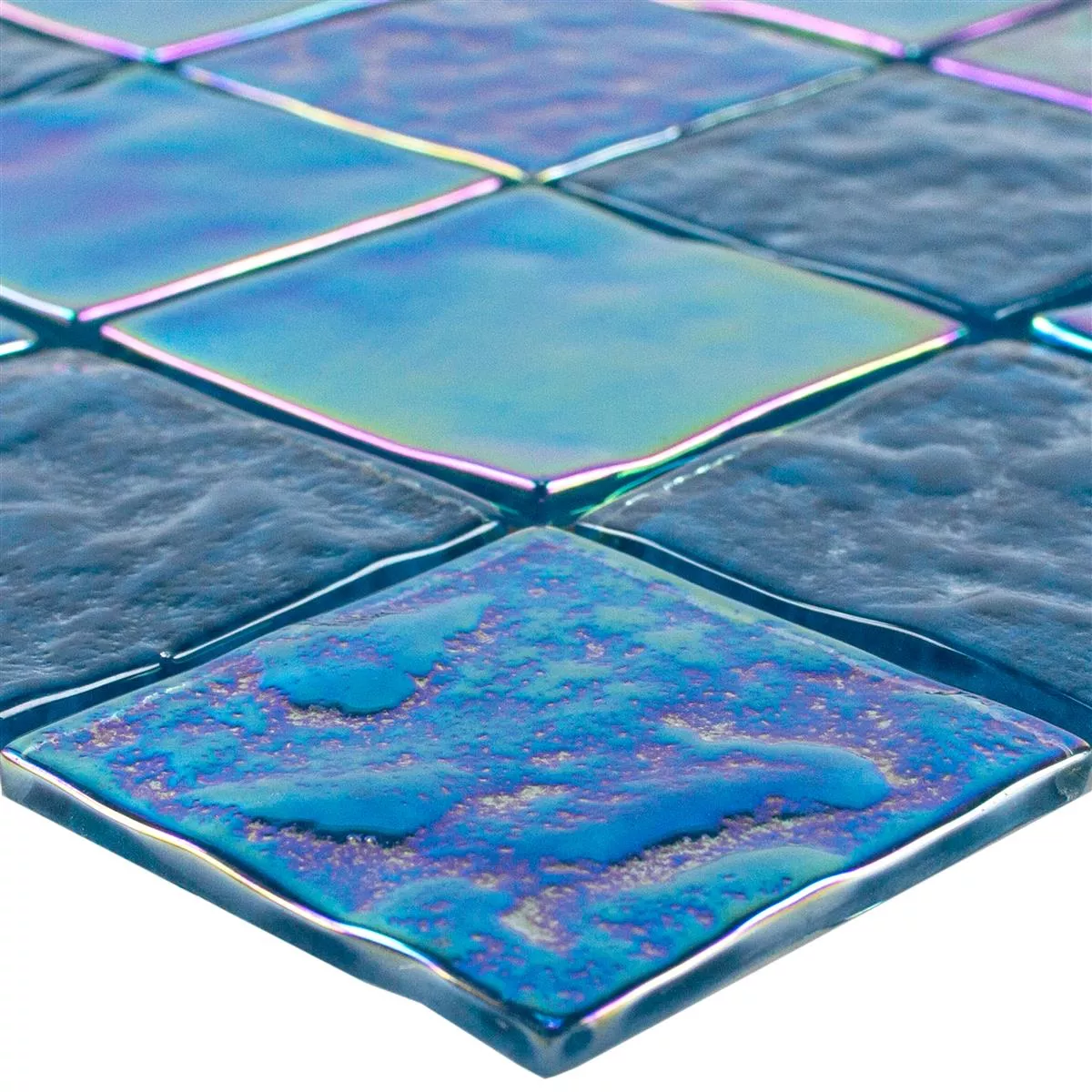 Skleněná Mozaika Dlaždice Perleťový Efekt Carlos Modrá 48 Skleněná Mozaika Dlaždice Perleťový Efekt Carlos Modrá 48