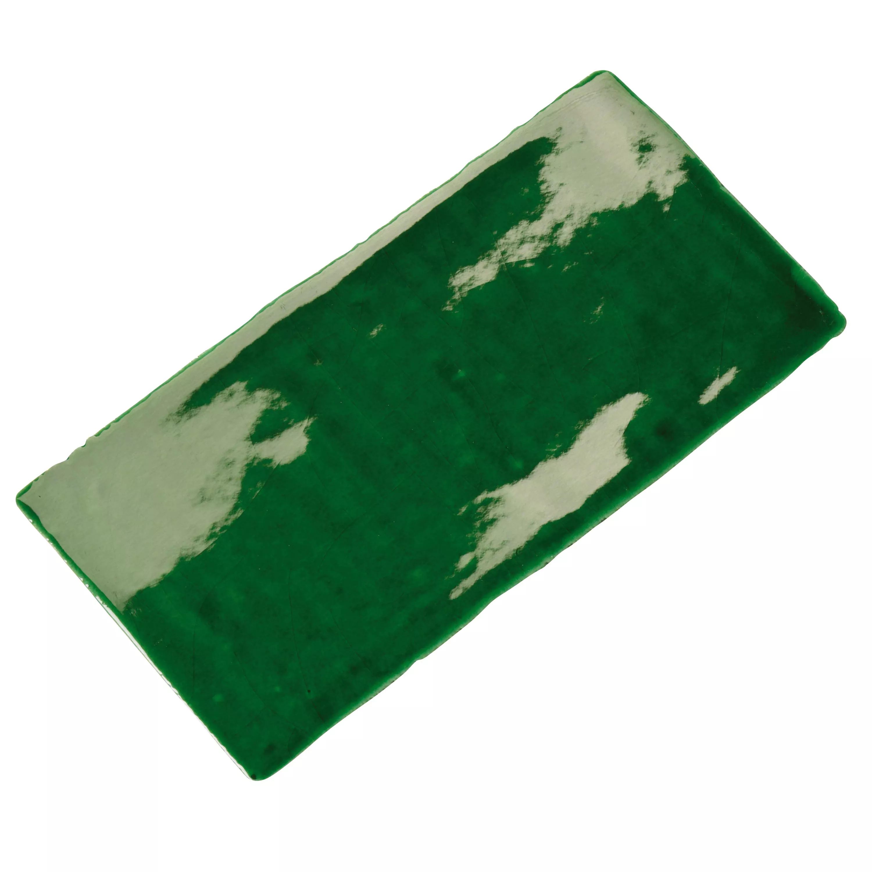 Obkladačka Algier Ručně Vyrobené 7,5x15cm Smaragdová Zeleň