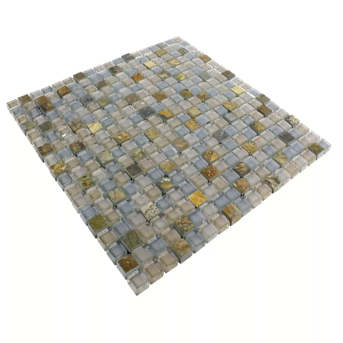Mozaiková Dlaždice Mramor Java Sklomix Apollo Hnědá 15