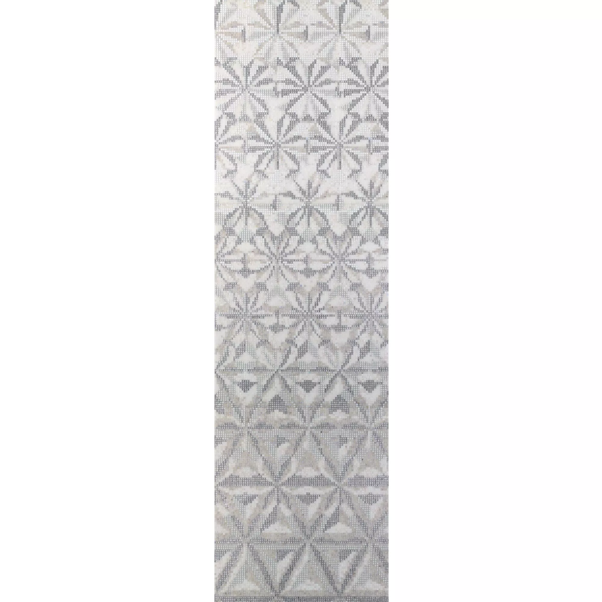 Skleněná Mozaika Obrázek Magicflower White 90x240cm