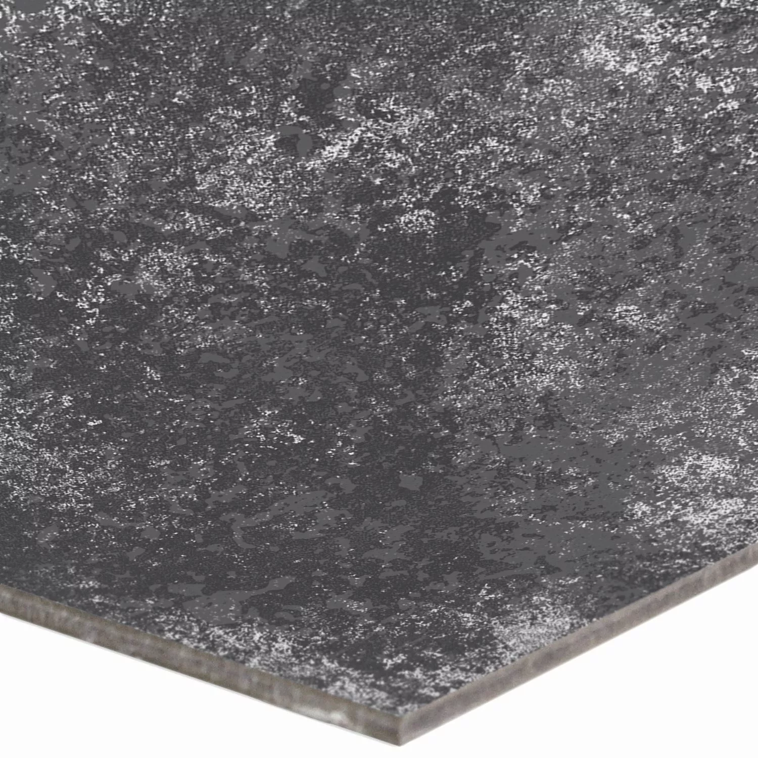 Vzorek Cementové Dlaždice Retro Vzhled Gris Základní Černá 18,6x18,6cm