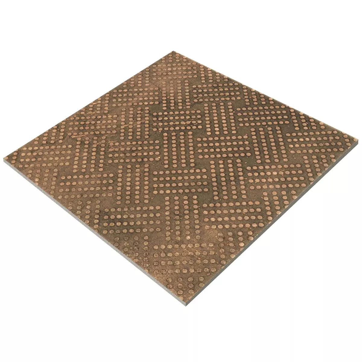 Podlahové Dlaždice Chicago Kovový Vzhled Bronzová R9 - 18,5x18,5cm - 1