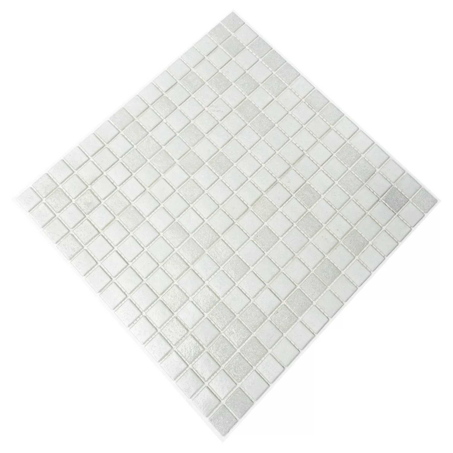Vzorek Skleněná Mozaika Dlaždice Bílá Mix