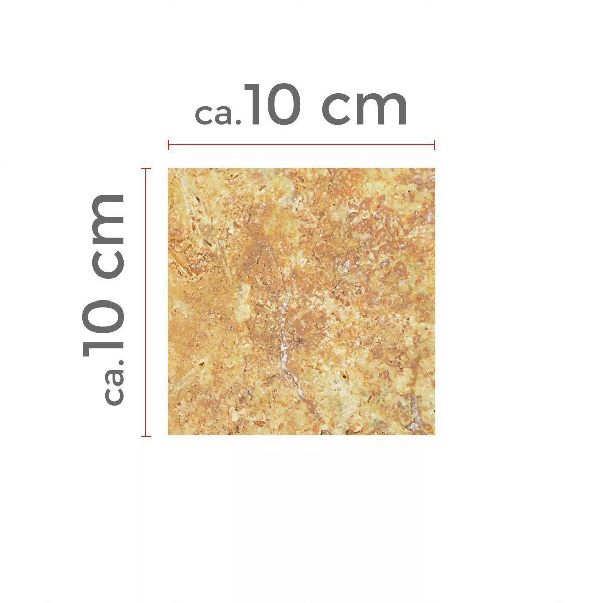 Vzorek Dlaždice Z Přírodního Kamene Z Travertinu. Castello Zlatá 40,6x61cm