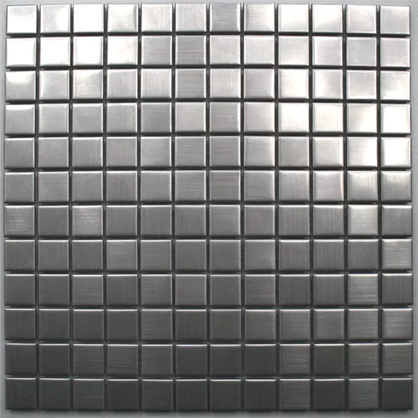 Vzorek Mozaiková Dlaždice Nerezová Ocel Magnet Kartáčovaný Čtverec 23