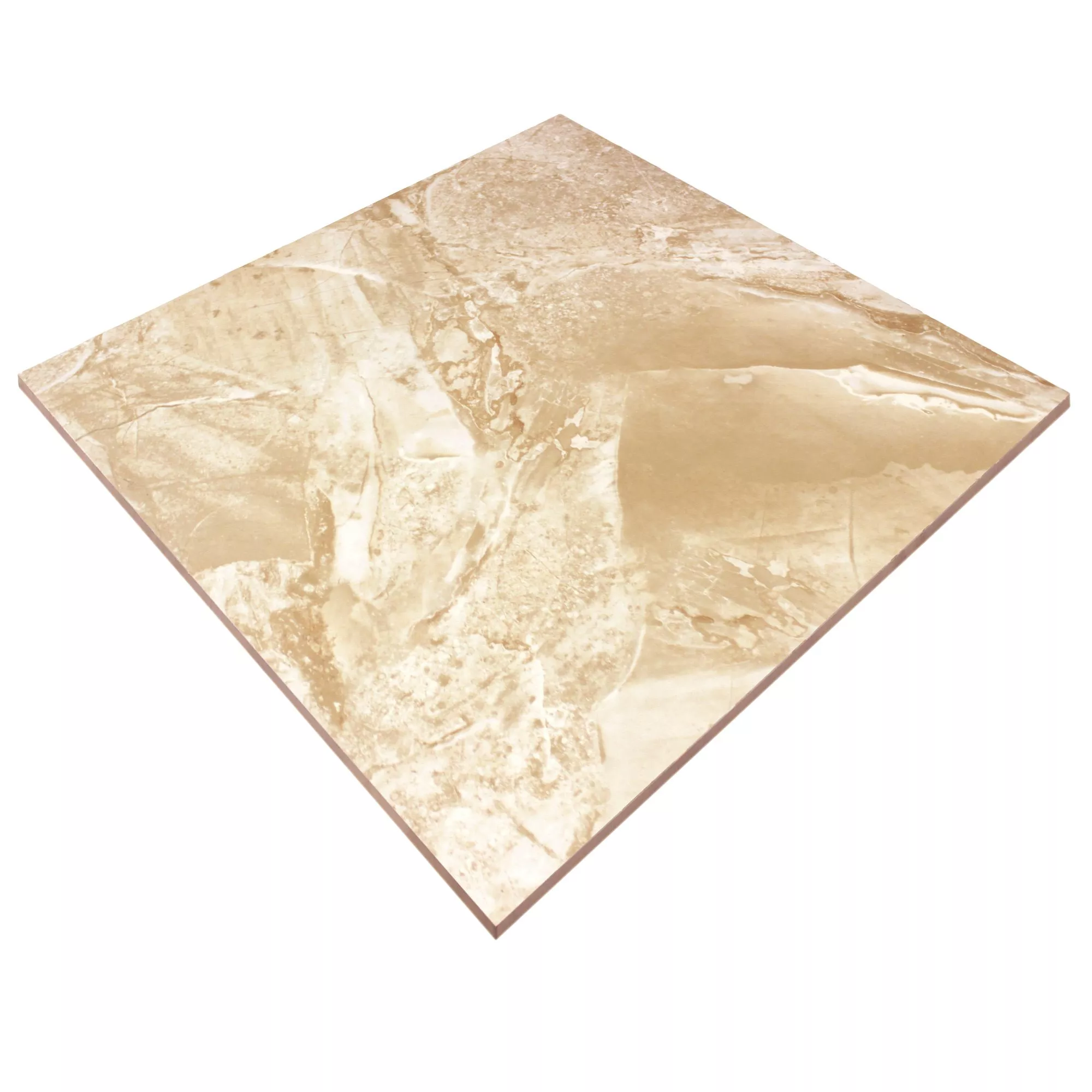 Vzorek Podlahové Dlaždice Mramorový Vzhled Himalaya Písková Leštěná 60x60cm